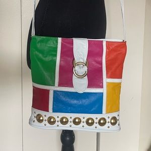 Vintage color-block bag